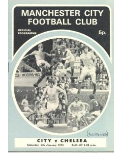 Manchester City vChelsea official programme 06/01/1973