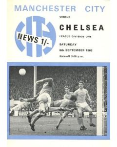 Manchester City vChelsea official programme 06/09/1969