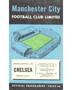 Manchester City vChelsea official programme 08/12/1956