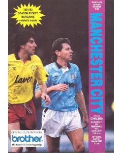 1991 Manchester City V Chelsea football programme