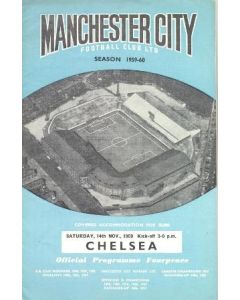 Manchester City vChelsea official programme 14/11/1959