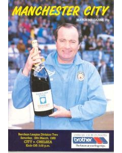 Manchester City vChelsea official programme 18/03/1989