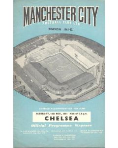 Manchester City v Chelsea official programme 18/11/1961