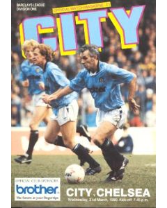 Manchester City vChelsea official programme 21/03/1990
