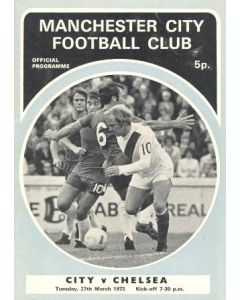 Manchester City vChelsea official programme 27/03/1973