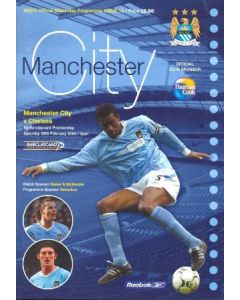 Manchester City vChelsea official programme 28/02/2004 Premier League