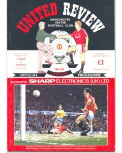 Manchester United vChelsea official programme 26/02/1992