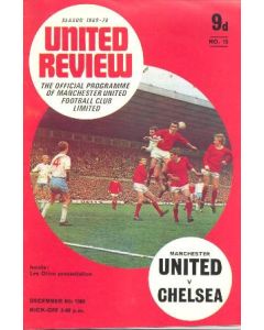 Manchester United vChelsea official programme 06/12/1969