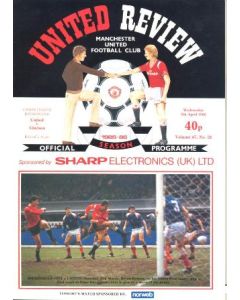 Manchester United vChelsea official programme 09/04/1986