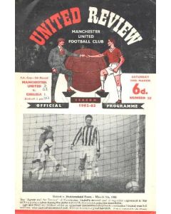 Manchester United v Chelsea official programme 16/03/1963
