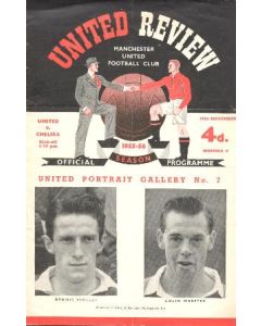 Manchester United vChelsea official programme 19/11/1955