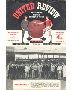Manchester United v Chelsea official programme 26/08/1959