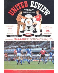 Manchester United v Chelsea official programme 28/09/1986