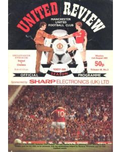 Manchester United v Chelsea official programme 31/08/1987