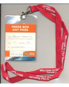 Manchester United v Chelsea Press Box Day Pass of 26/01/2005