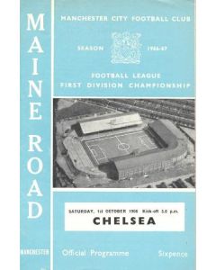 Manchester City vChelsea official programme 01/10/1966