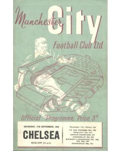 Manchester City vChelsea official programme 11/09/1954