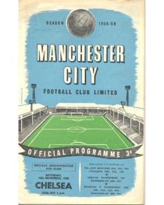 Manchester City vChelsea official programme 15/11/1958