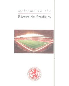 Middlesbrough v Chelsea menu 14/12/2002 F.A. Premier League