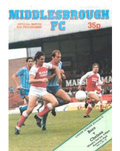 Middlesbrough vChelsea official programme 02/01/1984
