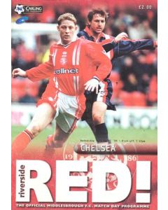 Middlesbrough v Chelsea official programme 14/04/1999 Carling F.A. Premiership