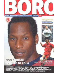 Middlesbrough v Chelsea official programme 14/12/2002 Premier League