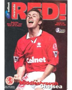 Middlesbrough vChelsea official programme 22/03/1997 Carling Premiership