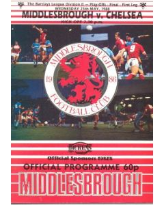 Middlesbrough vChelsea official programme 25/05/1988