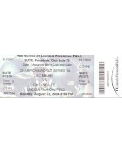 Milan v Chelsea ticket 02/08/2004 for a match played in the USA