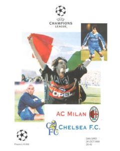 Milan vChelsea unofficial programme 26/10/1999 Champions League