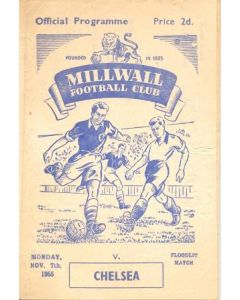 Millwall vChelsea official programme 07/11/1955
