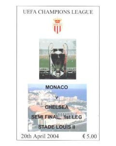 Monaco vChelsea unofficial programme 20/04/2004 pirate
