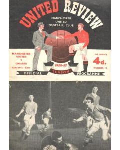 Manchester United v Chelsea official programme 01/01/1957