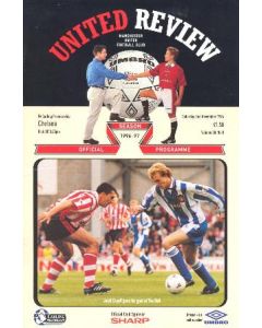 Manchester United v Chelsea official programme 02/11/1996 Carling Premiership