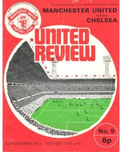 Manchester United v Chelsea official programme 03/11/1973