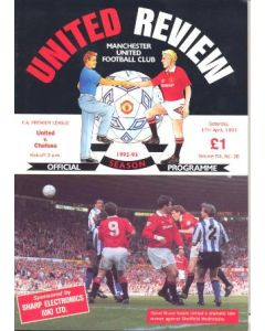 Manchester United v Chelsea official programme 17/04/1993