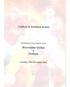 Manchester United v Chelsea menu 17/12/2002