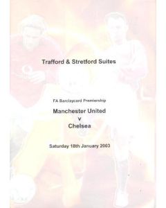 Manchester United v Chelsea menu 18/01/2003
