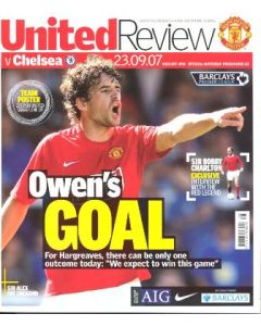Manchester United vChelsea official programme 23/09/2007 Premier League