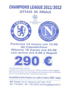 Napoli v Chelsea leaflet 21/02/2012 Champions League