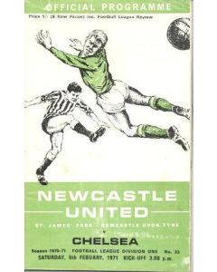 Newcastle United vChelsea official programme 06/02/1971