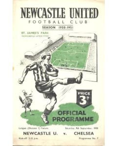 Newcastle United vChelsea official programme 09/09/1950