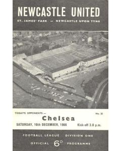 Newcastle vChelsea official programme 10/12/1966
