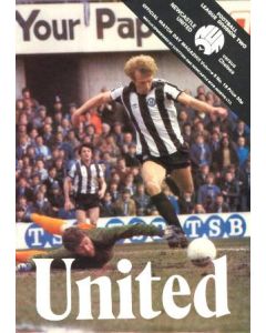 Newcastle United vChelsea official programme 1981-1982