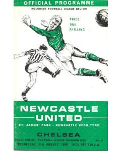 Newcastle United vChelsea official programme 21/08/1968