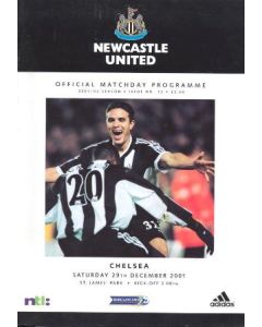 Newcastle United vChelsea official programme 29/12/2001