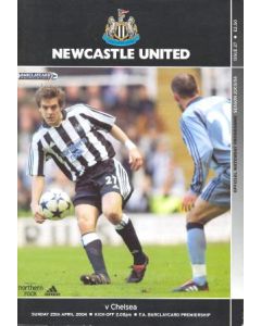 Newcastle United vChelsea official programme 25/04/2004 Premier League