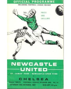 Newcastle United vChelsea official programme 25/10/1969