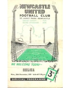 Newcastle vChelsea official programme 28/12/1959
