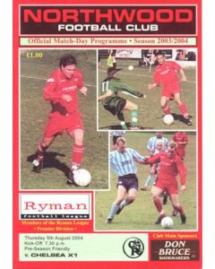 Northwood v Chelsea XI official programme 05/08/2004 Pre-Season Friendly